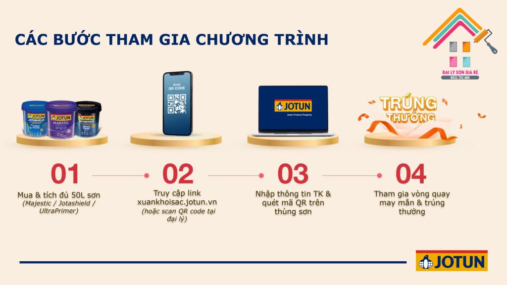 Cách nhận giải Nhất và Giải Nhì chương trình “ Sơn Jotun -  Xuân Khởi Sắc”