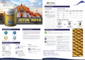 Thông số kỹ thuật sơn nhũ vàng Joton Ricco