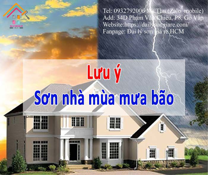 Những nguyên tắc cần tuân thủ khi sơn nhà mùa mưa