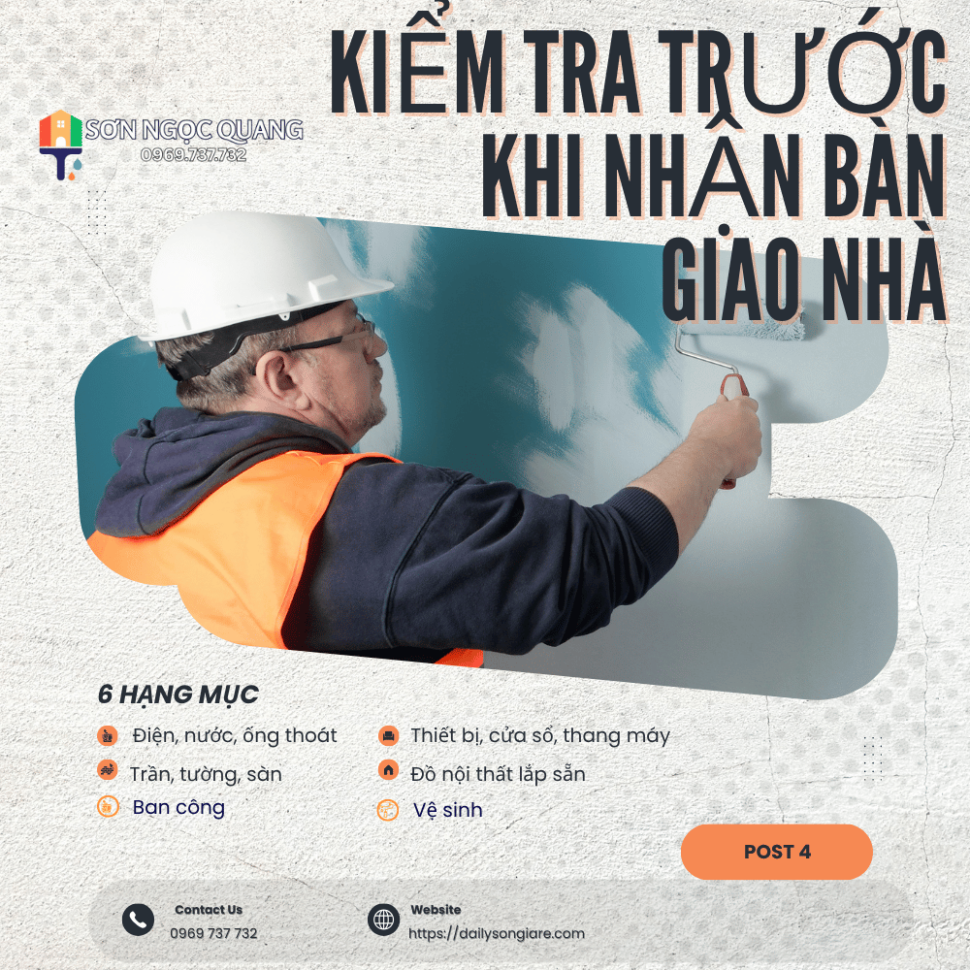 Kiểm tra trước khi nhận bàn giao nhà