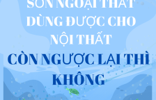 Tại sao sơn ngoại thất dùng được cho nội thất còn ngược lại thì không?